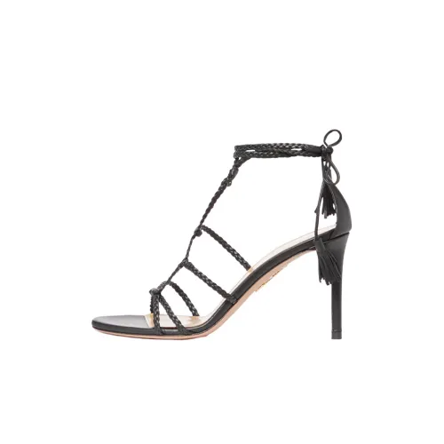 AQUAZZURA One Ремешок Сандалии 8,5 см Женские Черные