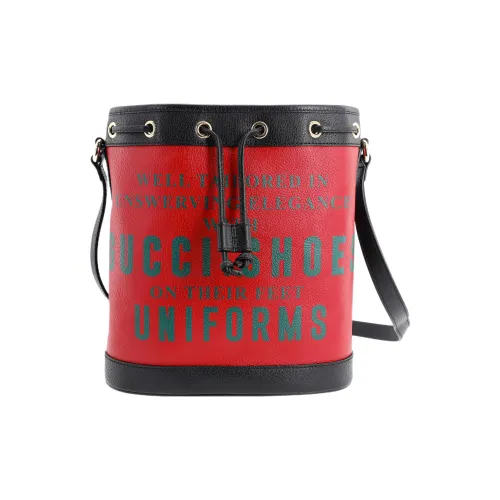 GUCCI Ophidia Кожа Ведрообразная Сумка через плечо Мини Унисекс Красная Черная