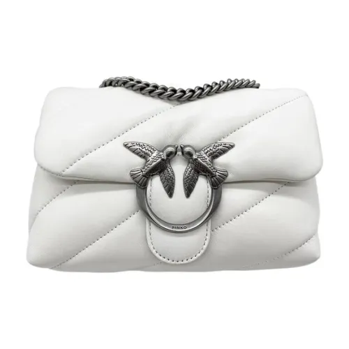 PINKO Puff Овчина Swallow Сумка Сумка через плечо Маленькая Женская Белая