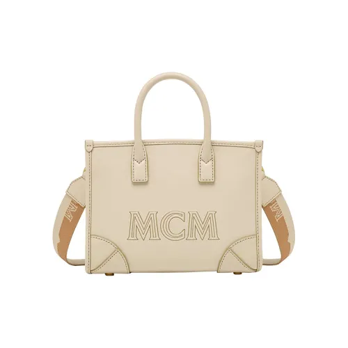 MCM MünchenVisetos Кожа Тоут Сумка Сумка для покупок Сумка Мини Женская Пшеница
