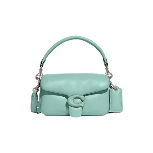 COACH Tabby Напп-Кожа Облачная Сумка Сумка через плечо Сумка Маленькая Женская Циановая