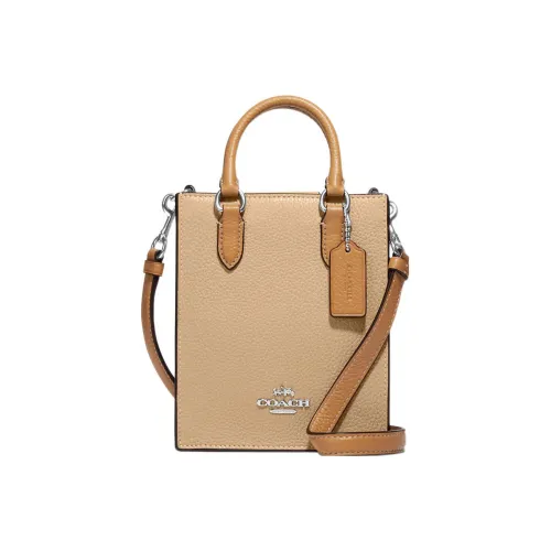 COACH N S Pebble Кожа Сумка-тоут Сумка для покупок Сумка Сумка через плечо Маленькая Женская Коричневая