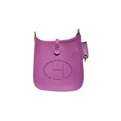 HERMES Evelyne Taurillon Maurice Телячья кожа Сумка через плечо Женская P9 Anemone Анемона Пурпурный