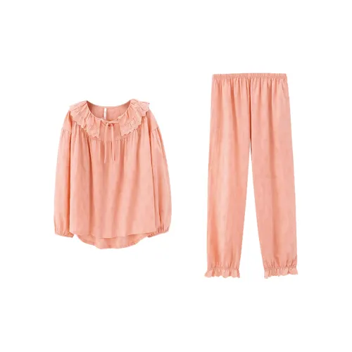 Aannsfam Розовый креветка Женские Пижамные комплекты