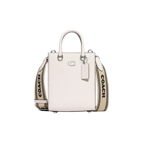 COACH Коровья кожа Тоут Сумка Сумка для покупок Сумка Маленькая Женская Белая