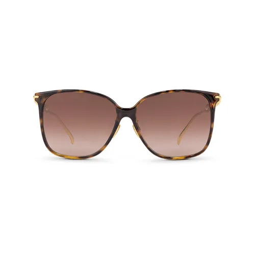 LOUIS VUITTON Квадратные Солнцезащитные Очки Золотые Женские