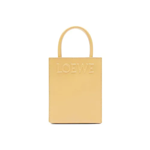 LOEWE Тисненая гладкая коровья кожа Тоут Сумка Сумка для покупок Сумка через плечо Сумка обычная Женская Масляная