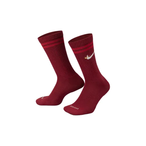 NIKE 1 комплект 2 шт Красный Унисекс MID Носки до икры