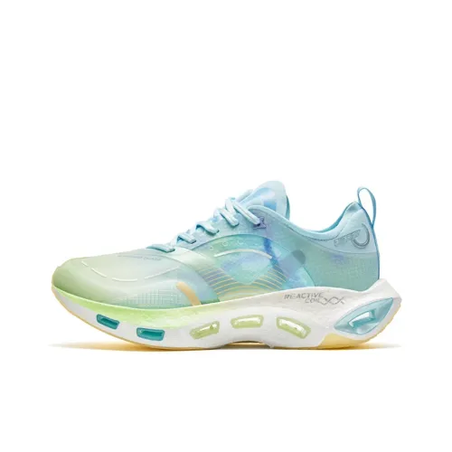 XTEP Shock Absorbing Spins 10,0 Pro Беговые кроссовки Низкий Топ Желе Зеленый/Перистый Синий Мужской