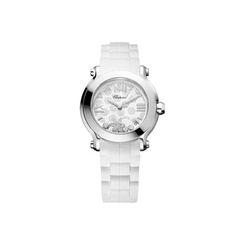 Chopard Кварцевый механизм Женские часы HAPPY DIAMONDS, 36 мм, серебряный