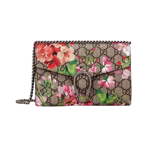 GUCCI Canvas с кожаными вставками Кошелек Сумка через плечо Сумка на плечо Мини Женская Эбеновый Розовый