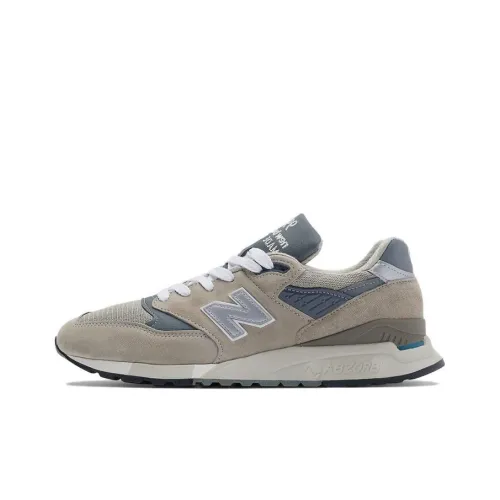 New Balance NB 998 Амортизация Устойчивость к истиранию Поддержка Низкий верх Повседневная Городская Коммутация Беговые кроссовки Унисекс Серый Синий