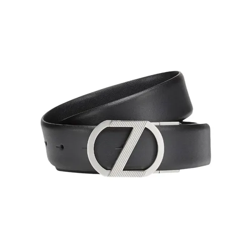 Ermenegildo Zegna Ремни из коровьей кожи, черные, мужские