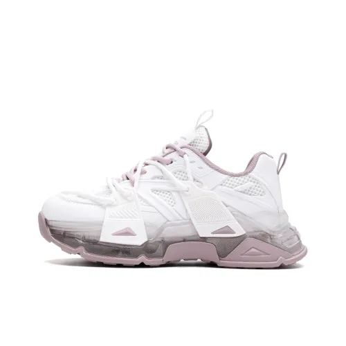 Warrior Амортизация Износостойкий Низкий Топ Повседневная Обувь Женская Белый Фиолетовый