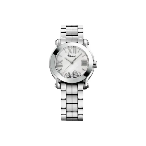 CHOPARD Happy Diamonds Кварцевый механизм Женские часы 30 мм Белый циферблат Корпус из нержавеющей стали Ремешок из нержавеющей стали