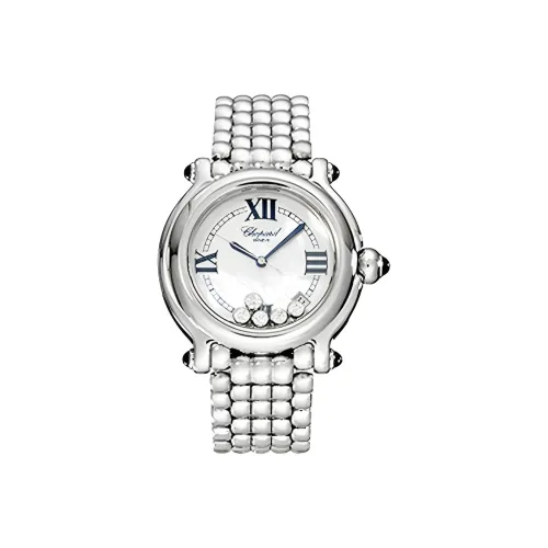 Chopard Кварцевый механизм Женские часы HAPPY DIAMONDS, 38 мм, белый