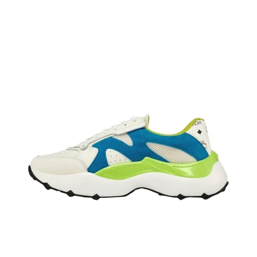 MCM Низкий Топ Спортивная Повседневная Обувь Мужская Белый Синий Зеленый