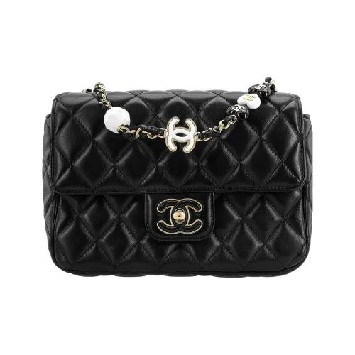 CHANEL 23P SS Lambskin Сумка через плечо Большая Женская Черная
