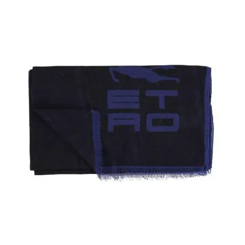 ETRO Вязаные шарфы Синий Мужской