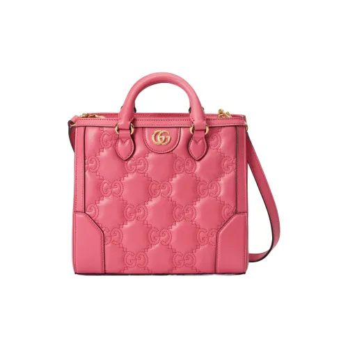 GUCCI GG Matelassé Кожа Сумка-тоут через плечо сумка мини женская розовая