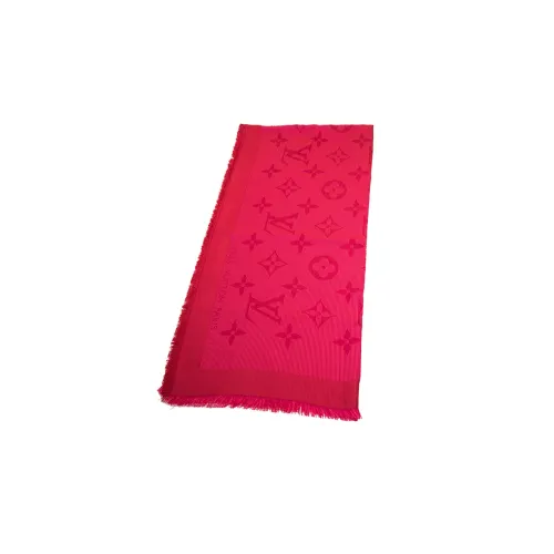LOUIS VUITTON Монограмма Шарфы Wool Knit Розово-красные Женские
