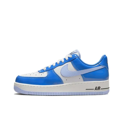 Nike Air FORCE 1 '07 Slip-on Устойчивый к истиранию Низкий Топ Скейтбординг Кроссовки Женские Белый Синий