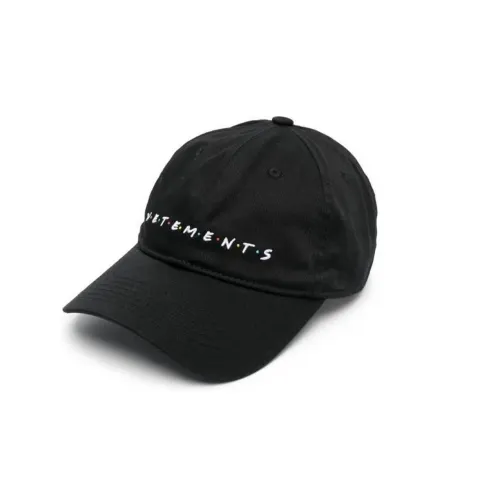 Vetements Хлопковые Кепки Мужские Черные