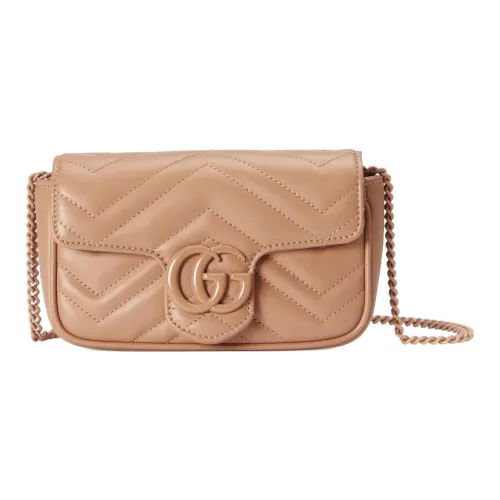 GUCCI GG Marmont Кожа Сумка через плечо Женская Розовая