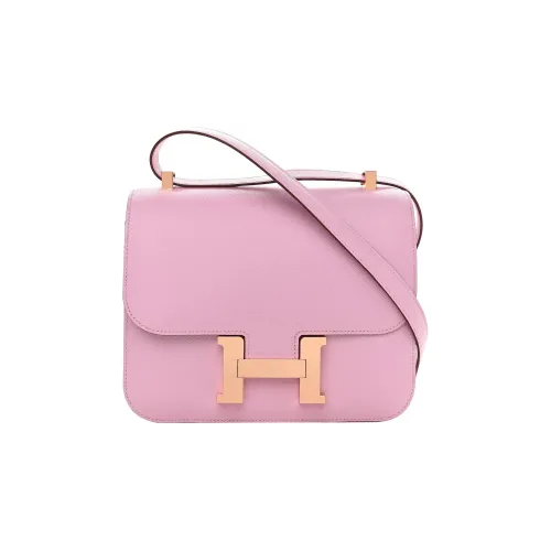 HERMES Constance Эпсомская кожа Сумка через плечо Женская X9 Розово-фиолетовый Sylvestre Мальвовый фиолетовый