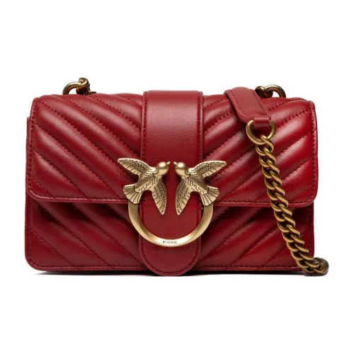 PINKO Овчина с Телячья кожа Swallow Сумка Сумки через плечо Сумка на плечо Женская Красная