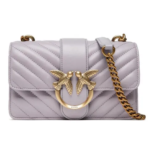 PINKO Овчина с Телячья кожа Swallow Сумка Сумки через плечо Сумка на плечо Женская Светло-фиолетовая