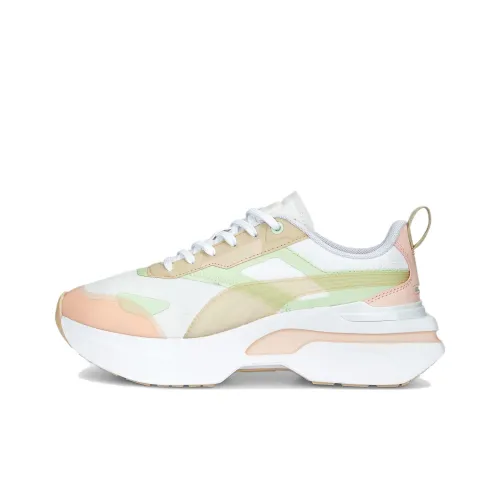 PUMA Cosmo Rider Soft Low Top Спортивная Повседневная Обувь Женская Белый Розовый Зеленый