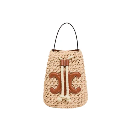 CELINE Raffia Коровья кожа Сумка Женская Natural Brown
