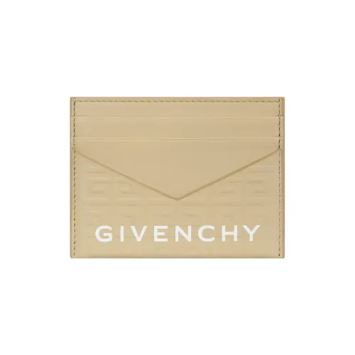 Givenchy Smooth Коровья Кожа Держатель для Карт Женские Естественный Бежевый