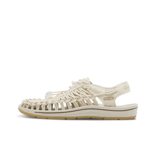 KEEN UNEEK CANVAS Противоскользящие Дышащие Быстросохнущие Устойчивые к истиранию Пляжные сандалии Женские Бежевые