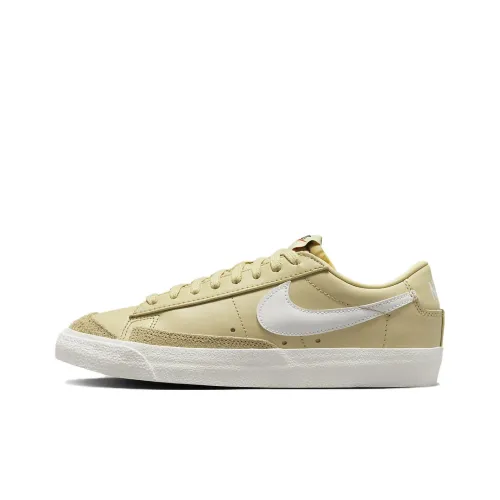 Nike Blazer Low Топ Скейтборд Кроссовки Женские Желто-Белые