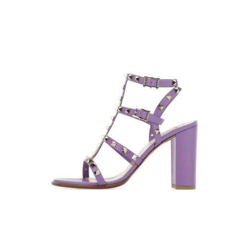 Valentino One Ремень Сандалии 10 см Женские Фиолетовые
