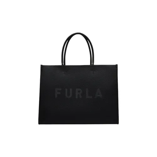 Furla Кожа Тоут Сумка Сумка для покупок Сумка на плечо Сумка Большая Женская Черная
