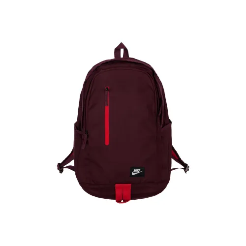 nike Полиэстер Рюкзак Стандартный Унисекс Красный Темно-коричневый