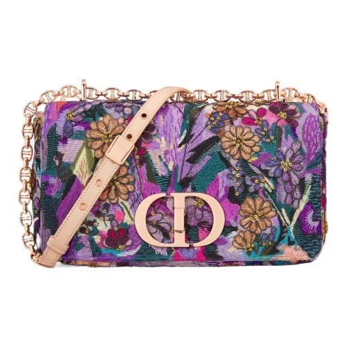 DIOR Caro Кожа Сумка через плечо Средняя Женская Фиолетовая