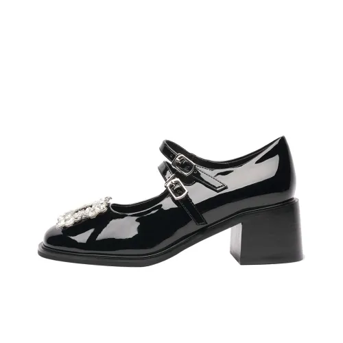URBAN REVIVO Женские повседневные туфли Low Top Глубокий черный Женские