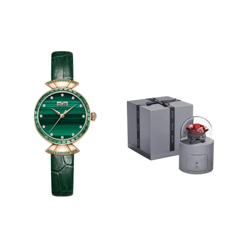 BEXEI Bird of Juno Кварцевый механизм Естественная кожа Ремешок Часы Женские часы Зеленый циферблат 6101 KQL