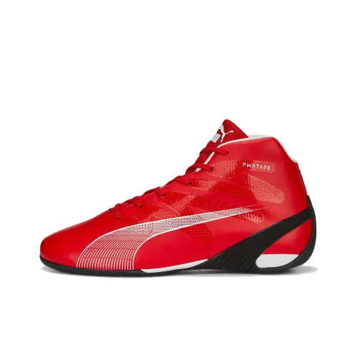PUMA Scuderia Ferrari Carbon Cat MID High Топ Спортивная Повседневная Обувь Унисекс Красный Белый Черный