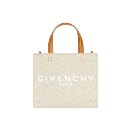 GIVENCHY Хлопок Холст Сумка-тоут Сумка для покупок Холст Сумка Мини Женская Естественный Бежевый