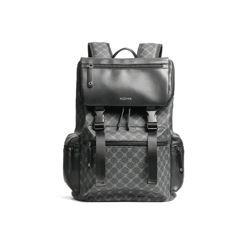 NOMK ПУ (полиуретан) Cortex Ноутбук Сумка Рюкзак Унисекс Черный Серый