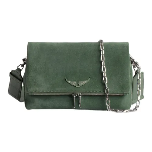 Zadig Voltaire Сумка через плечо из коровьей кожи женская зеленая