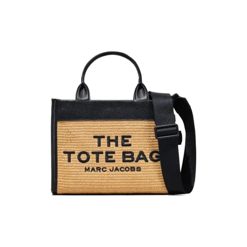 MARC JACOBS Кожаная отделка Тоут Сумка Сумка для покупок Сумка среднего размера Женская Бежевая Черная