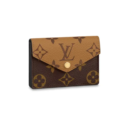 LOUIS VUITTON Покрытый холст Картхолдер Стандартный Женский Коричневый