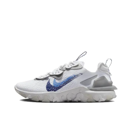 Nike React Vision Shock Absorbers Противоскользящие Устойчивые к истиранию Низкий Топ Беговые кроссовки Мужские Белые