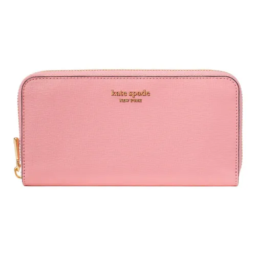 Kate Spade Кожа Клатч Кошелек Маленький Женский Розовый